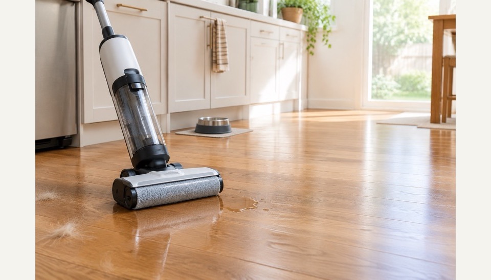 A Tineco Floor ONE S5 wet-dry floor cleaner for sticky messes
